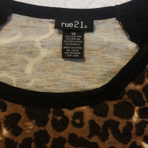 Baseball Tee Cheetah Print - Picture 3 of 4
